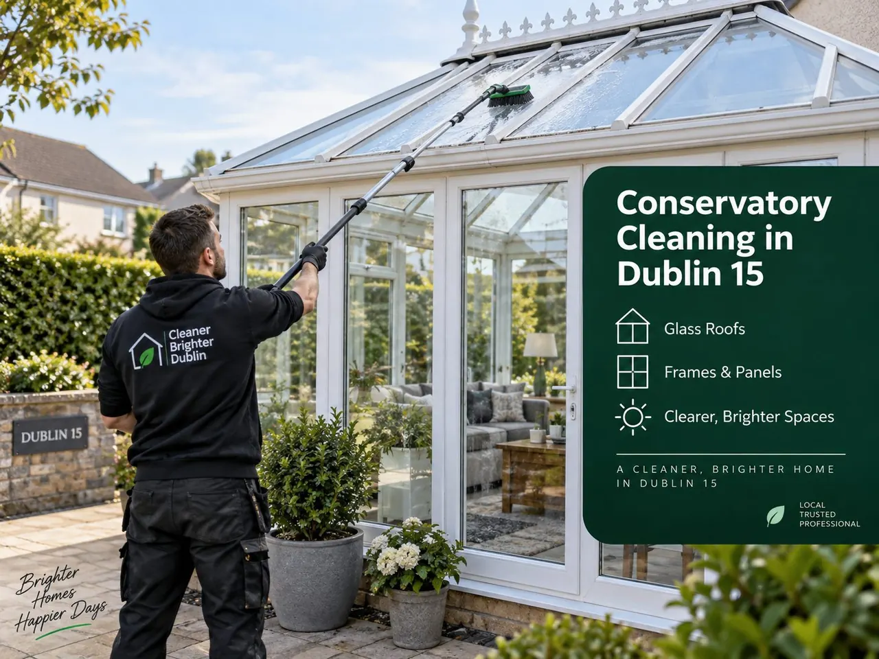 Illustrative image for conservatory cleaning enquiries in Dublin 15
